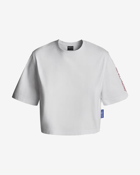 Camiseta Red Bull Racing x Pepe Jeans Boxy Crop manga corta blanco mujer