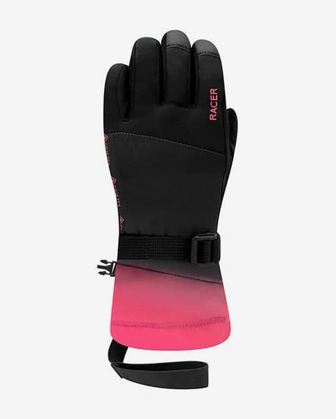 Guantes Racer Giga 6 GORE-TEX negro rosa infantil