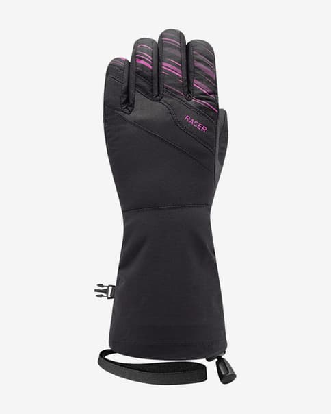 Guantes Racer Okow 4 violeta negro infantil