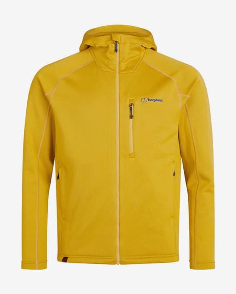 Pile con cappuccio Berghaus Carnot Full Zip giallo