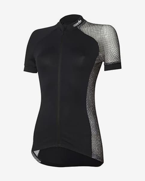 Maillot rh+ Elite Evo manga corta negro gris oscuro mujer