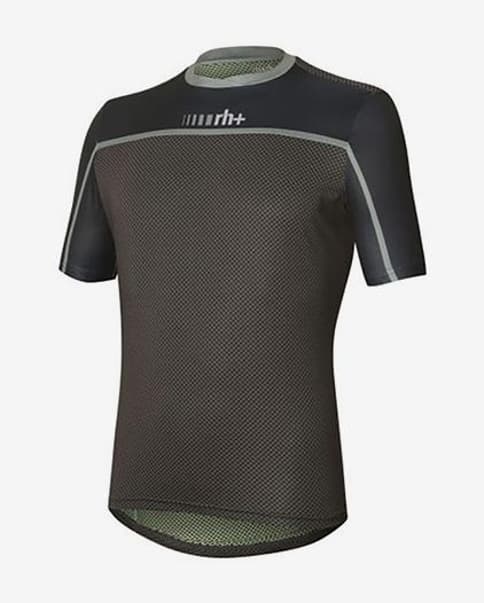 Maillot rh+ Trail manga corta negro gris
