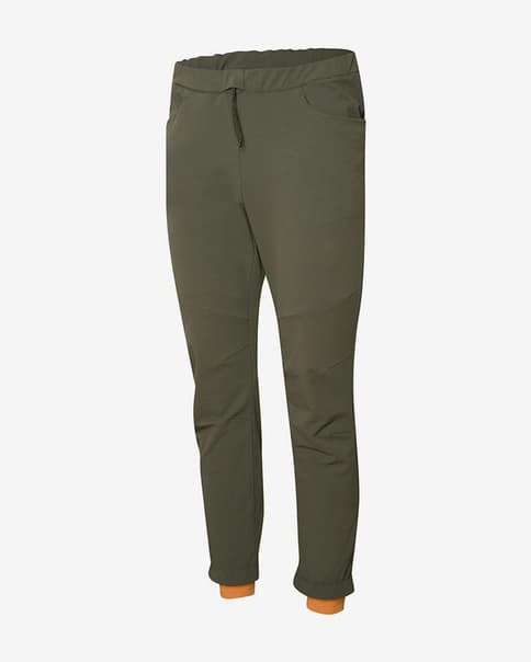 Pantalón largo rh+ Evolution sin badana verde oscuro naranja