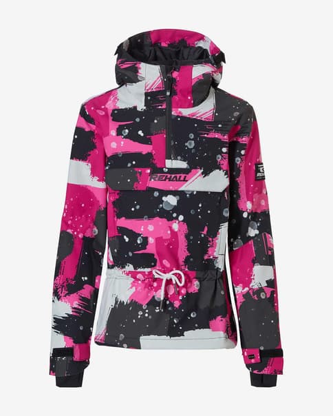Chaqueta con capucha Rehall LOIZA-R rosa negro niña