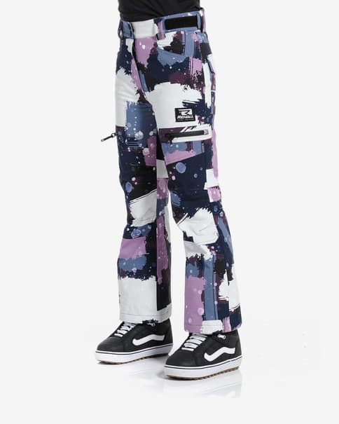 Pantalón largo Rehall NORI-R blanco lila negro niña