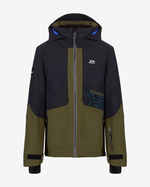 Chaqueta con capucha Rehall CHASS-R-jr verde negro infantil 