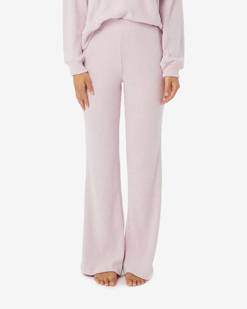 Calças compridas Rip Curl Cosy Straight rosa claro
