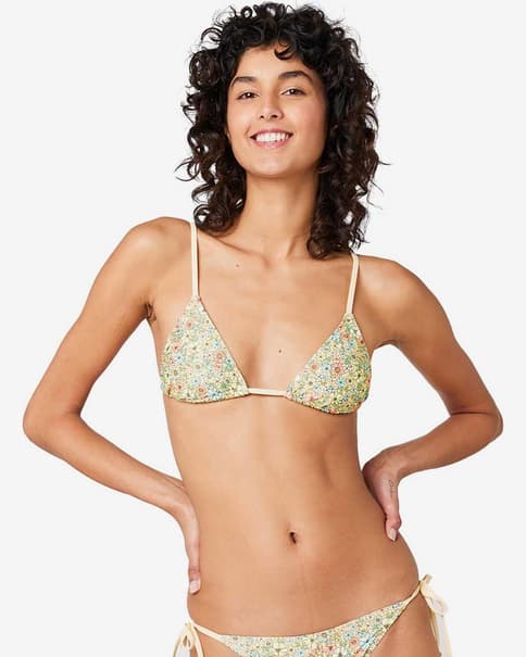 Top bikini Rip Curl Sea of Dreams amarillo rosa