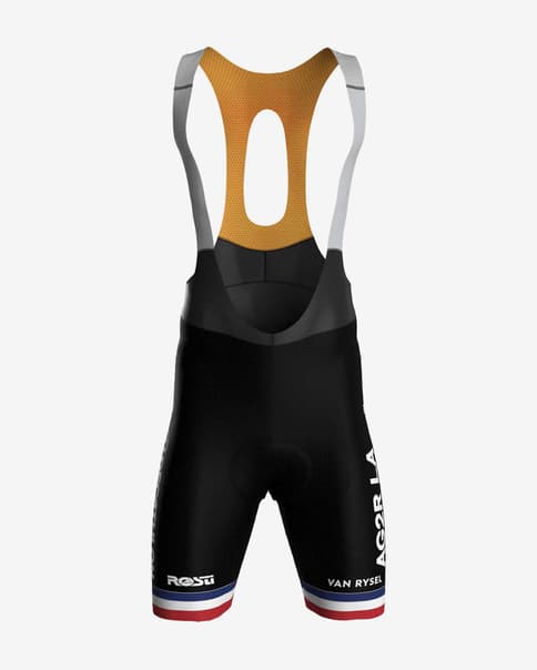Decathlon-AG2R La Mondiale Competition French Champion 2024 Trägerhose schwarz