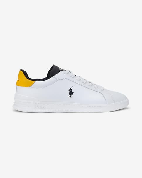 Zapatillas Ralph Lauren Heritage Court II blanco amarillo negro