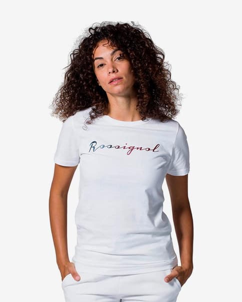 Camiseta Rossignol Logo Rossi manga corta blanco mujer