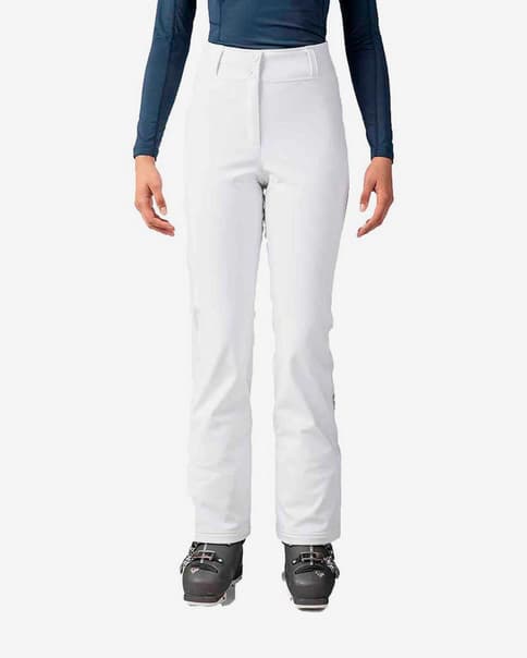 Pantalón largo Rossignol Ski Softshell Stretch blanco mujer