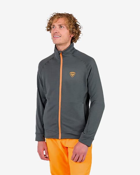 Forro polar Rossignol Blackside Full Zip gris mate naranja