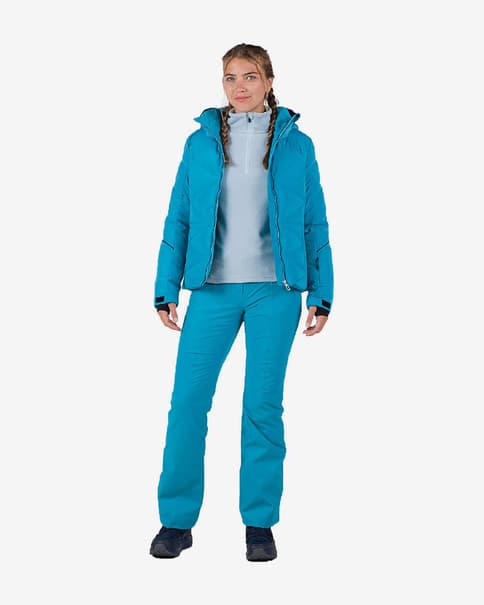 Forro polar Rossignol Strawpile Half Zip azul celeste mujer