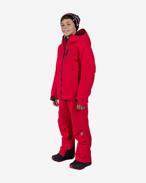 Rossignol Wispile Junior Hoodie tiefrot/schwarz
