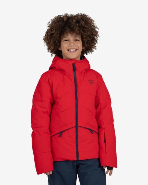 Rossignol Siz Junior Kapuzenjacke tiefrot/schwarz
