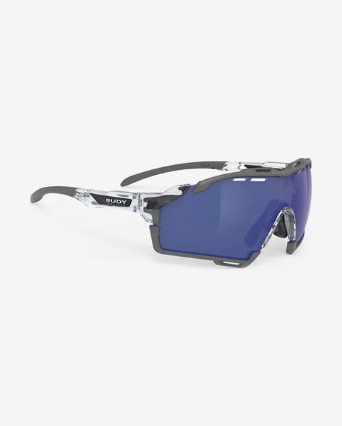 Gafas Rudy Project Cutline gris brillante con lentes RP Optics Multilaser azul oscuro