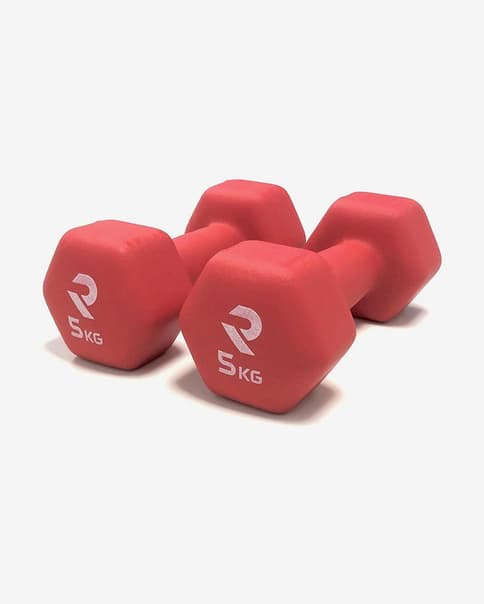 Halteres Ruster neopreno 5 kg vermelho (Par)