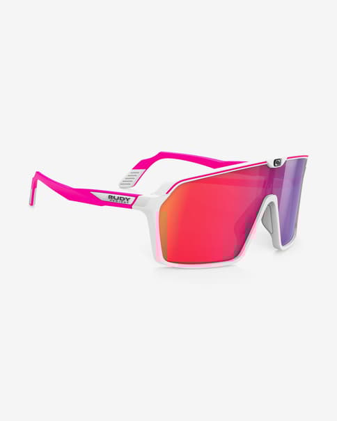 Gafas Rudy Project Spinshield blanco rosa fluor con lentes RP Optics Multilaser rojo