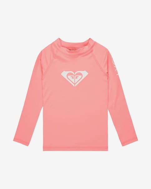Camiseta Roxy Whole Hearted UPF 50 manga larga rosa niña