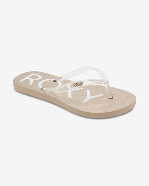 Chanclas Roxy Viva Jelly marrón blanco infantil