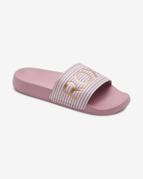 Chanclas Roxy Slippy lila plateado mujer