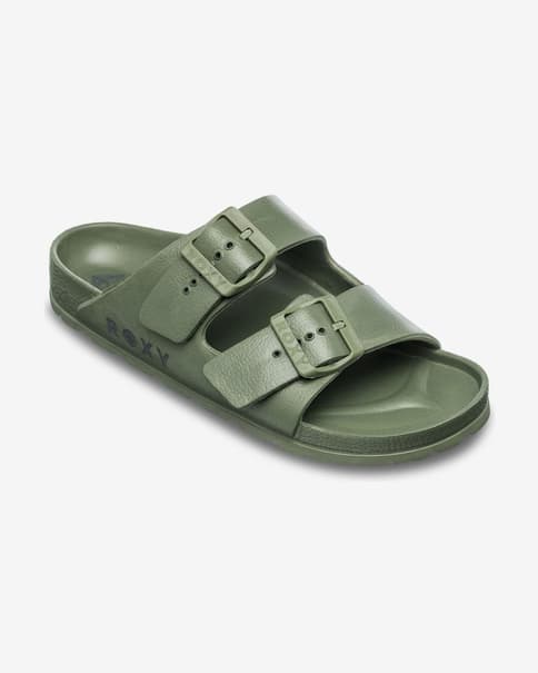 Chanclas Roxy Kattie verde oliva mujer