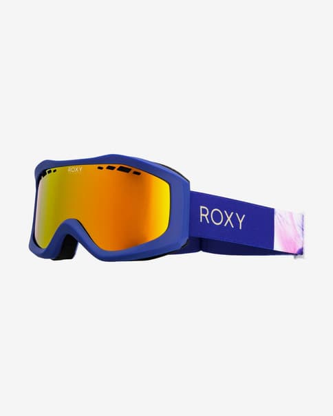 Máscara Roxy Sunset azul marino con lentes espejadas naranja junior