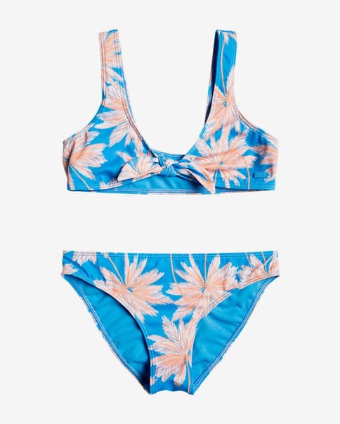 Bikini Roxy Ocean Treasure azul blanco naranja infantil