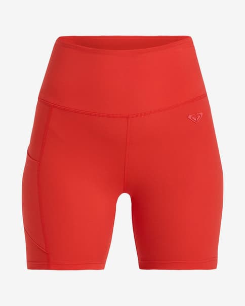 Malla corta Roxy Heart Biker rojo vivo mujer