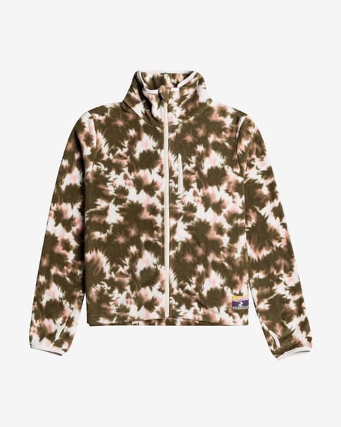 Forro polar Roxy Easy Like An Hike verde oscuro blanco rosa mujer