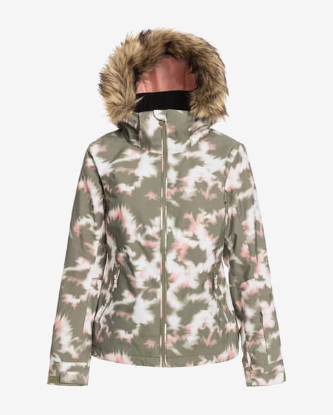 Chaqueta Roxy Jet Ski verde oscuro blanco rosa mujer