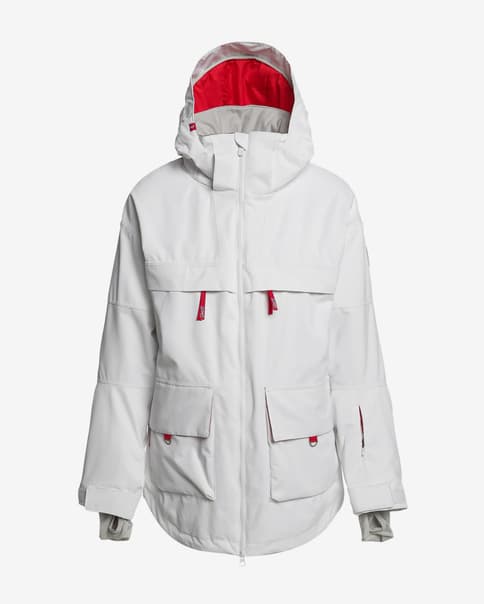 Chaqueta Roxy Chloe Kim blanco rojo mujer