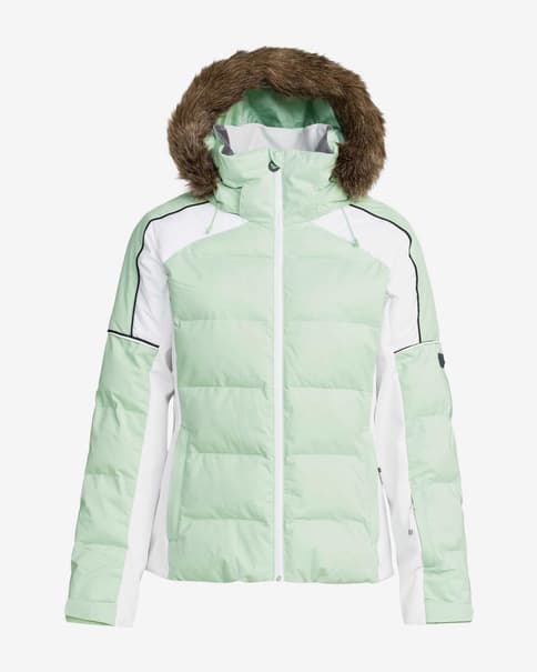 Chaqueta Roxy Snowblizzard verde blanco mujer
