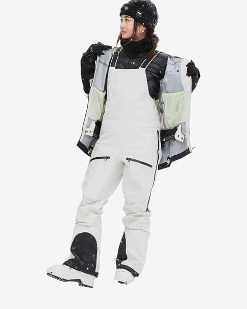 Pantalón largo Roxy Lunalite GORE-TEX blanco brillante negro mujer