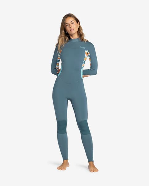 Traje neopreno Roxy Swell Series 4/3 mm verde turquesa oscuro mujer