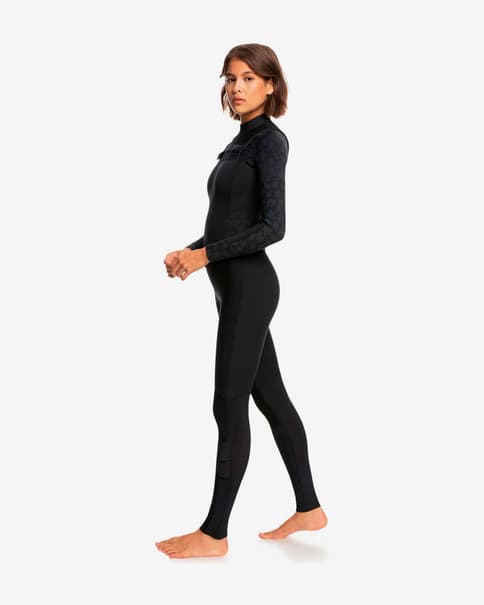 Traje neopreno Roxy Swell Series 4/3 mm negro gris mujer