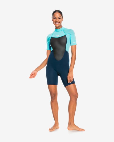 Traje neopreno corto Roxy Prologue 2/2 mm azul negro mujer