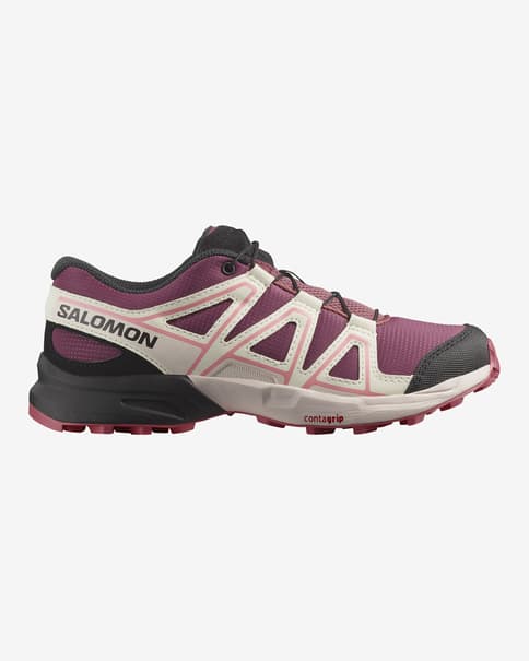 Salomon Speedcross Shoes Purple White Pink Kids
