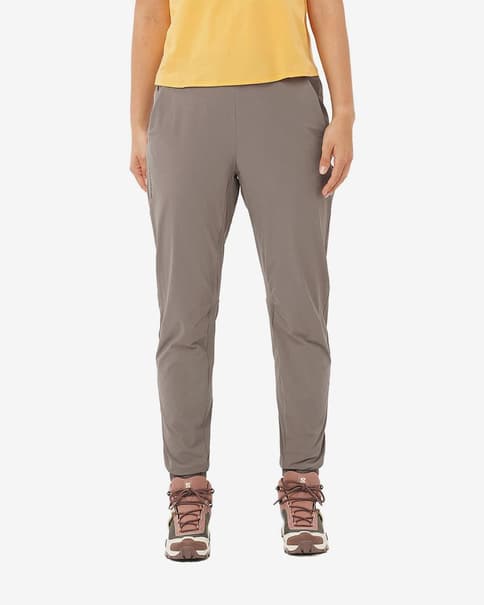 Pantalón largo Salomon Wayfarer Ease marrón mujer