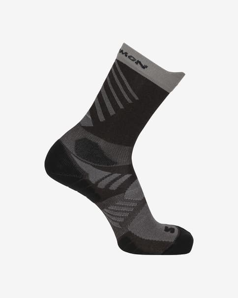 Calcetines Salomon Aero Crew negro gris sombra