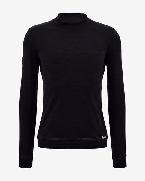Maillot Santini Impetus manga larga negro mate - Corte Slim