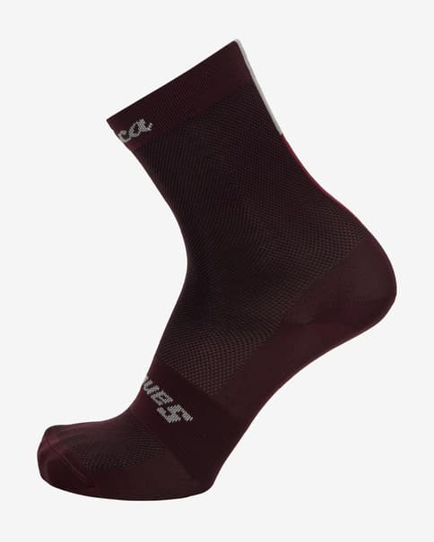 Calcetines Santini x Eroica Quiete rojo burdeos