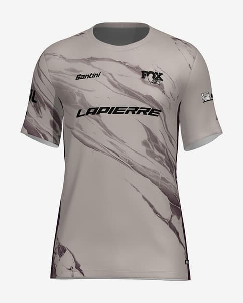 Maillot Santini Lapierre MTB manga corta gris negro