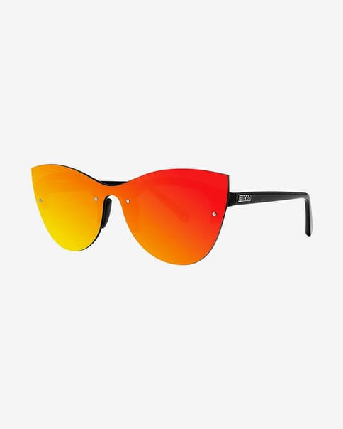 Gafas Scicon Phanton negro con lente multiespejada rojo