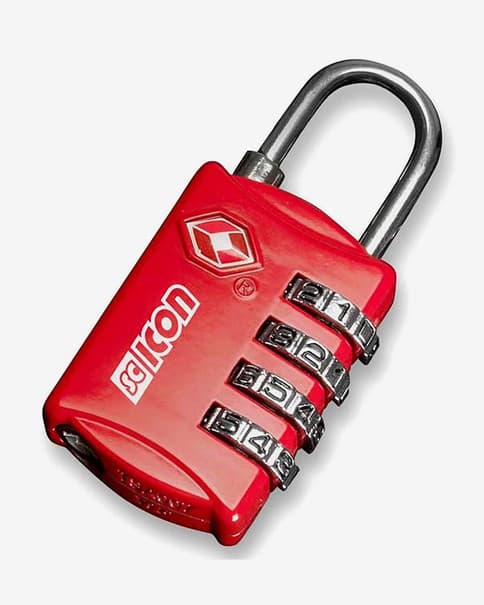 Candado Scicon TSA rojo