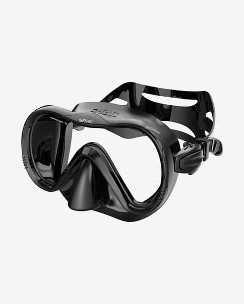 Máscara de mergulho Seac Boss com lente transparente preto