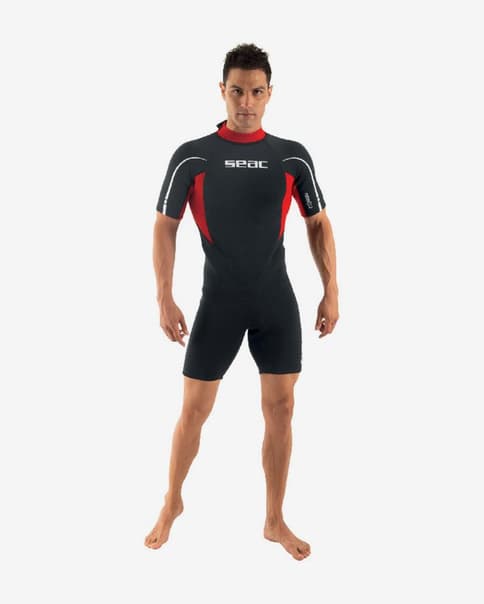 Traje neopreno corto Seac Relax 2,2 mm negro rojo