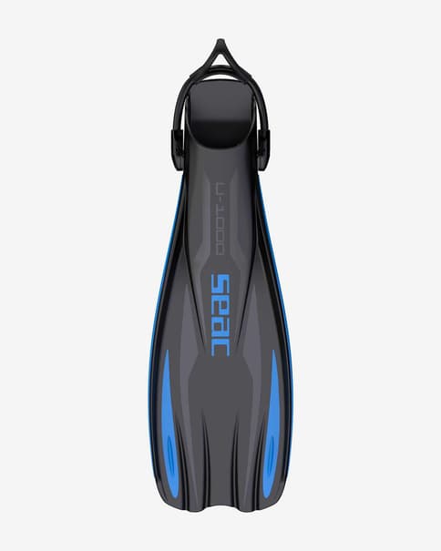 Aletas Seac Pinne U-1000 Sling Strap negro azul
