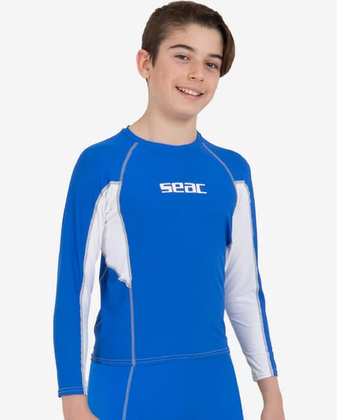 Camiseta Seac Long Evo manga larga azul blanco infantil